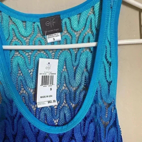 ELIF FOR JORDAN TAYLOR Crochet Wave Tank Dress - Picture 3 of 10